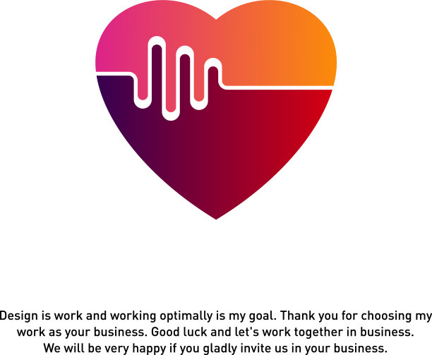 爱之心带有脉搏的标志元素和符号图片下载