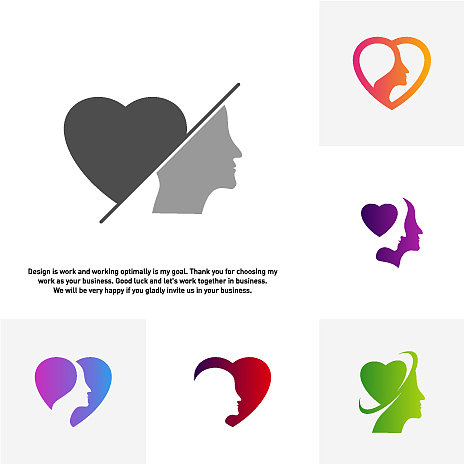 套装头部爱标志头部智能标志图片下载