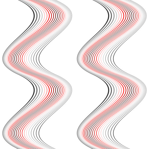 设计无缝彩色波浪图案图片下载