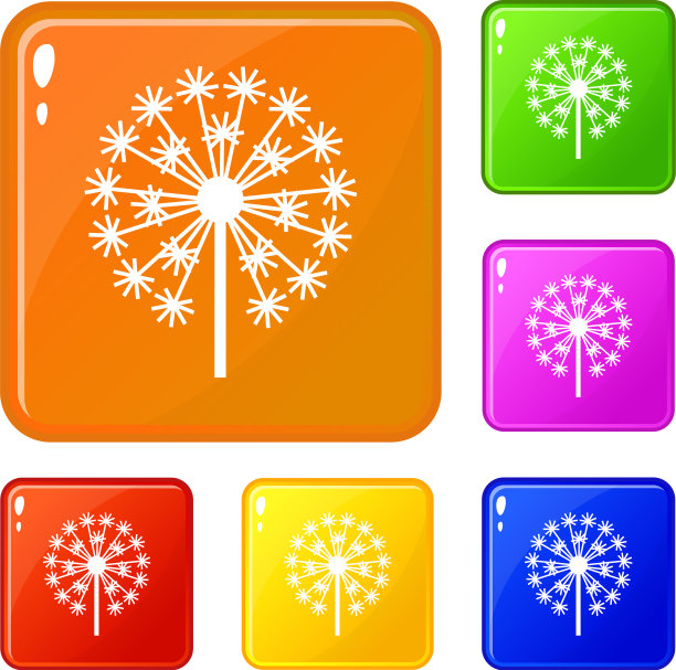 田野蒲公英图标设置颜色图片下载