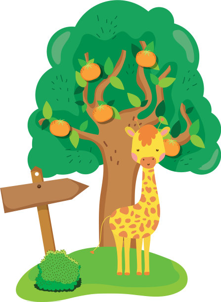 可爱的小长颈鹿性格图片下载