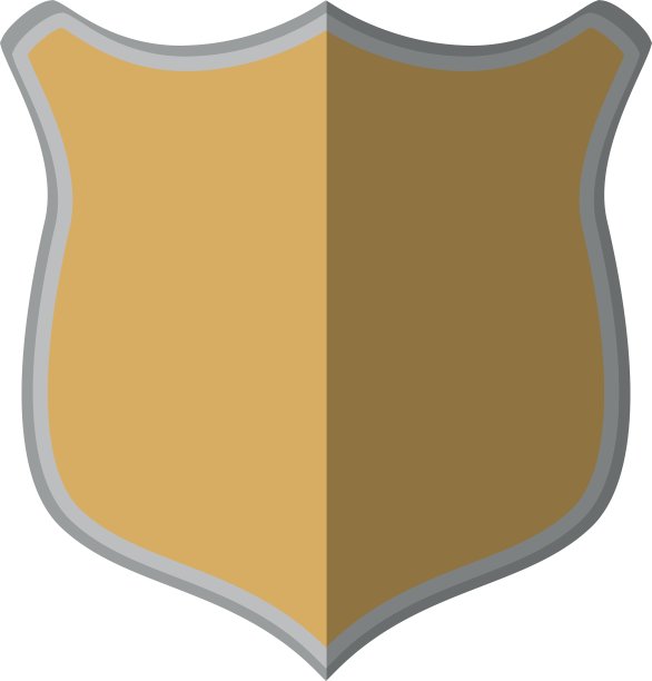 盾牌防护中世纪纹章空影图片下载