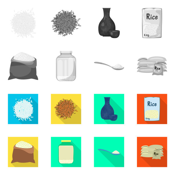 作物与生态符号的孤立对象图片下载