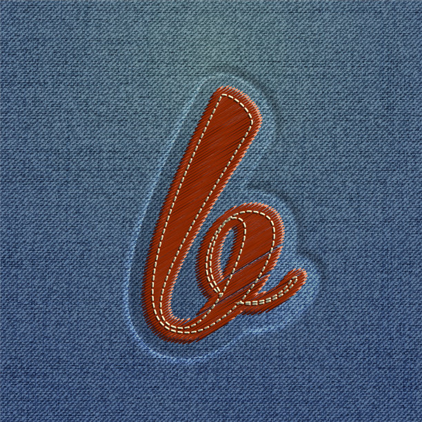 用粗斜纹棉布做成的字体图片下载