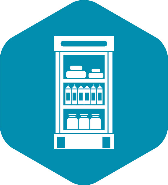 产品在超市冰箱图标图片下载