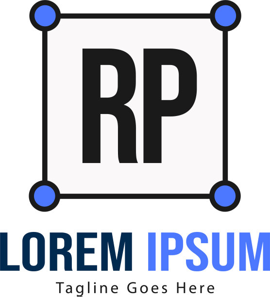 现代边框RP logo模板图片下载