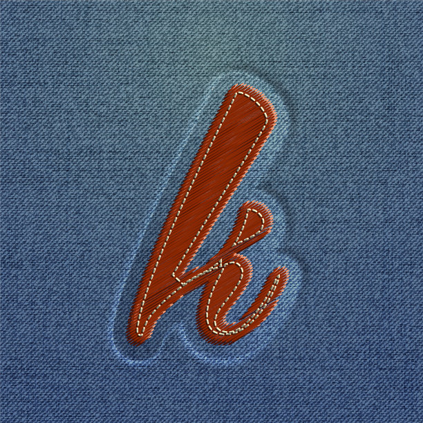 用粗斜纹棉布做成的字体图片下载