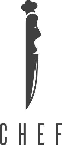 厨师以刀的形式设计理念图片下载