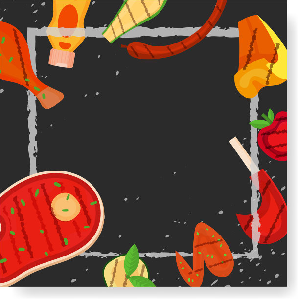 烧烤派对菜单邀请设计烧烤图片下载