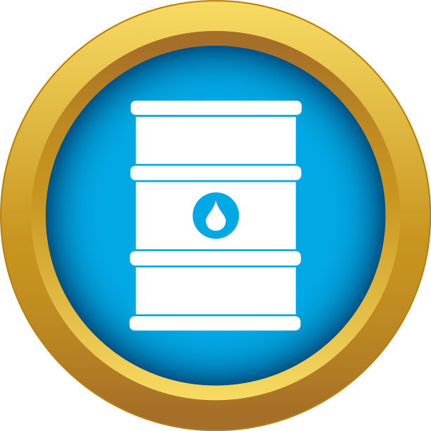 油桶图标蓝色孤立图片下载