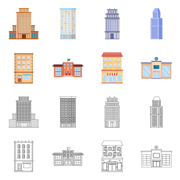 市政及中心标志设计图片下载