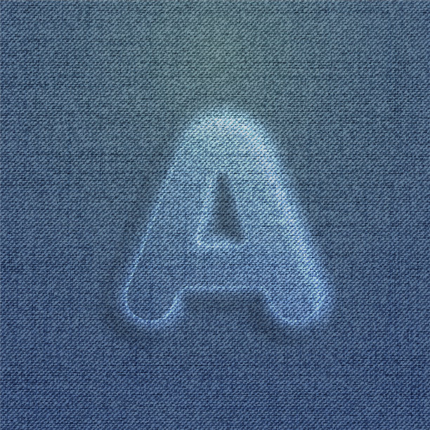 用粗斜纹棉布做成的字体图片下载