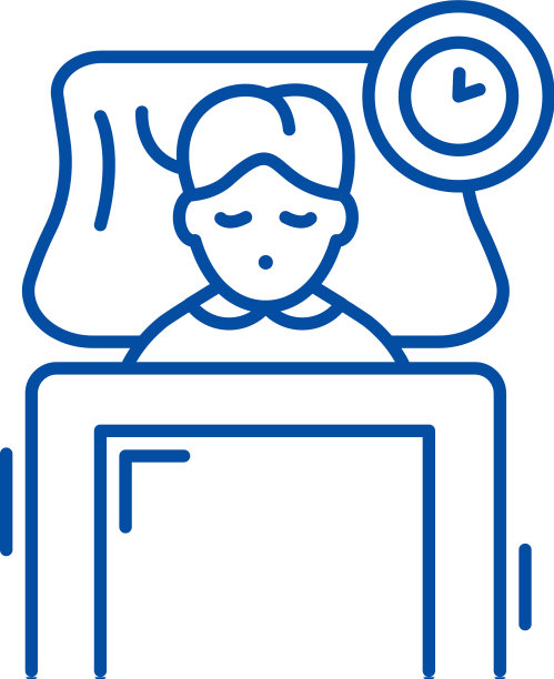 睡线图标概念睡平符号图片下载