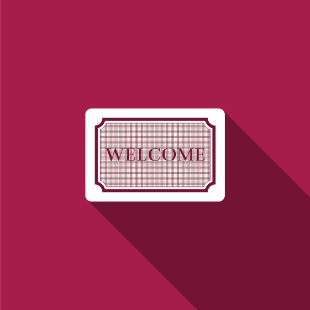 门垫与文字欢迎图标隔离图片下载