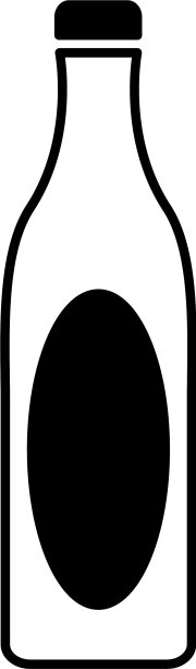 瓶饮剪影孤立图标图片下载