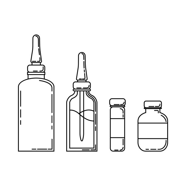 医疗化妆品软管轮廓图标图片下载