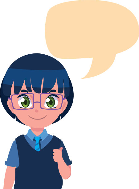 学生与袋谈话泡沫图片下载