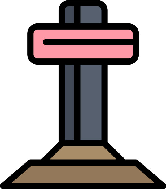 基督教十字复活节平彩色图标图标图片下载