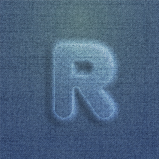 用粗斜纹棉布做成的字体图片下载