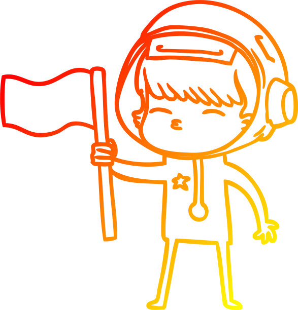 暖色梯度线画卡通好奇图片下载