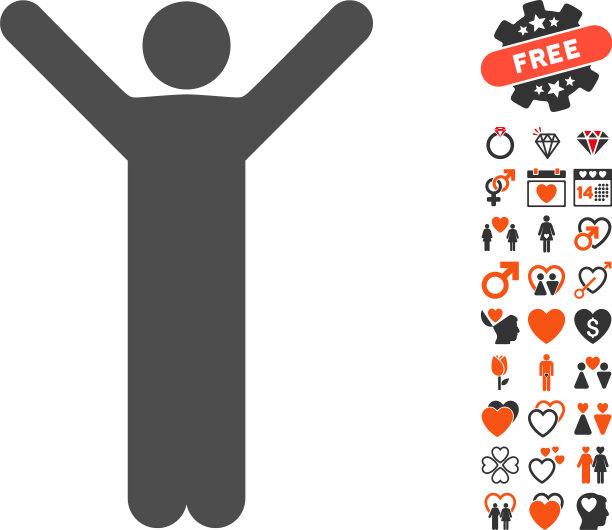 有情人节奖金的快乐男人图标图片下载