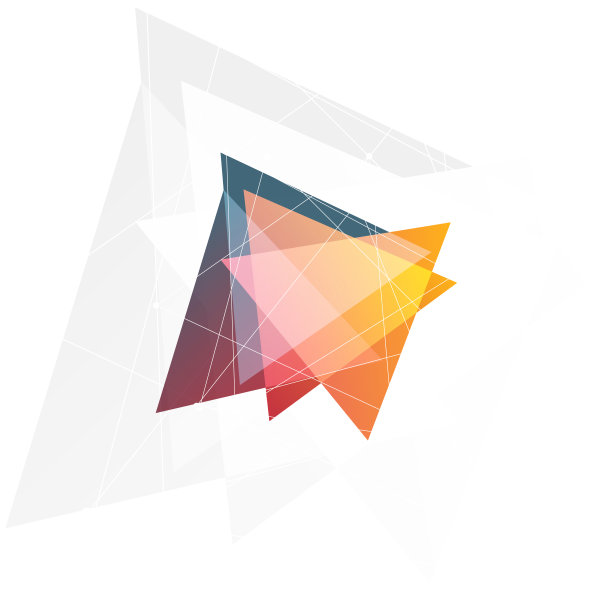 孤立抽象的粉红色和橙色颜色三角形图片下载