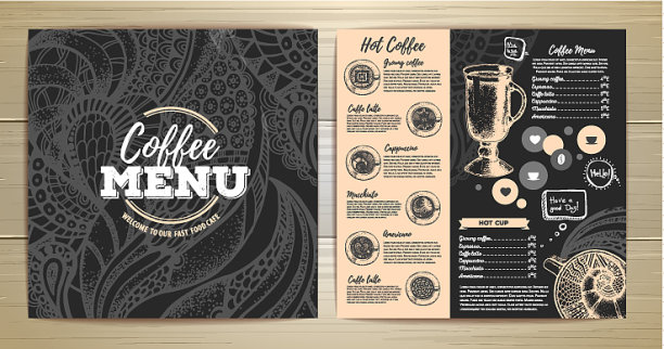 咖啡菜单咖啡杯效果图图片下载