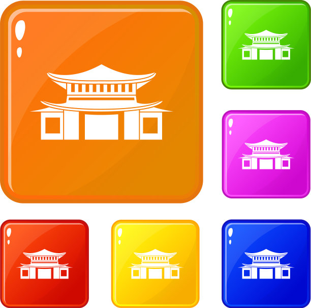 中文图标套装颜色图片下载