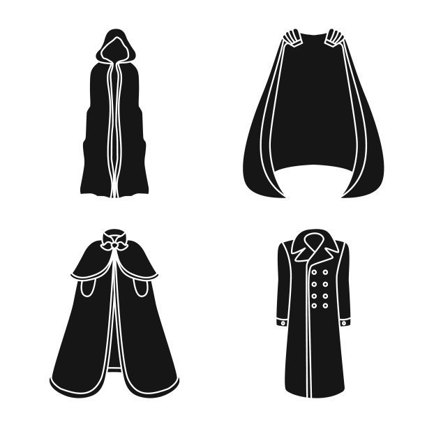 孤立对象织物和服装标志集图片下载