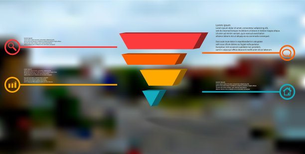 三维信息图形模板与浮雕三角形图片下载