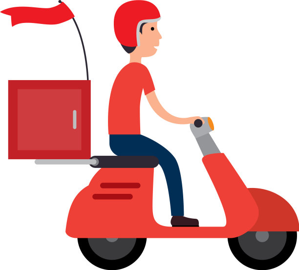 快递员的摩托车角色图片下载