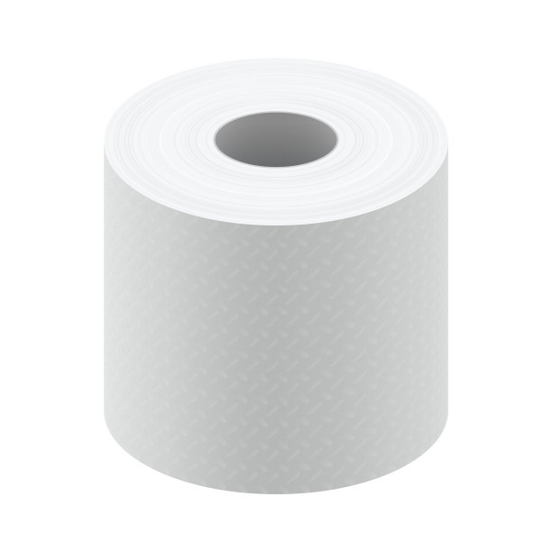 白色空白热敏传真纸卷图片下载