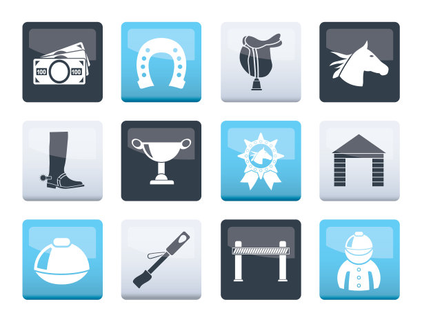 赛马和赌博的图标图片下载