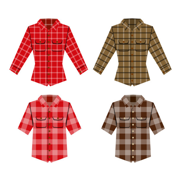 cheskered衬衫孤立图片下载