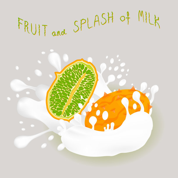 主题是火参果溅糖牛奶图片下载