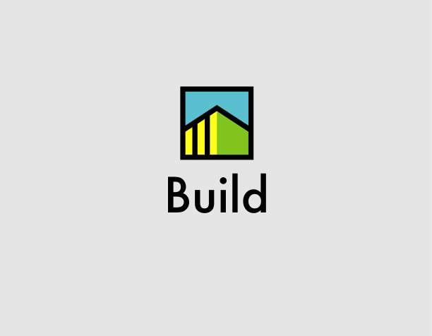 创意线性标志的图标建设图片下载