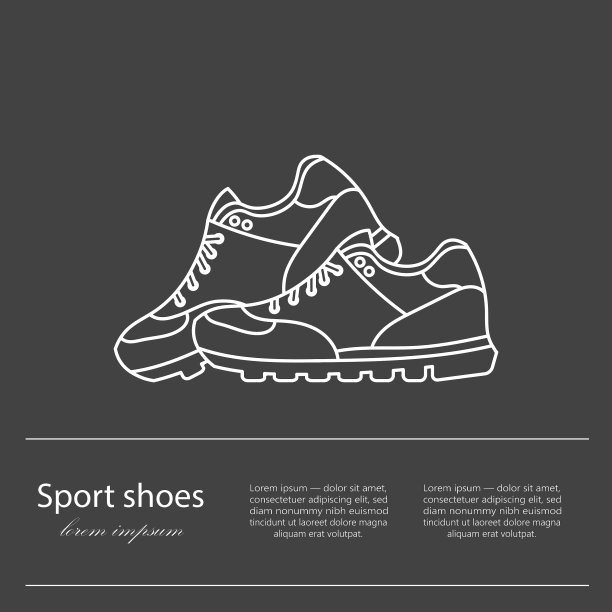 平底鞋图标与鲜艳多彩的跑步图片下载