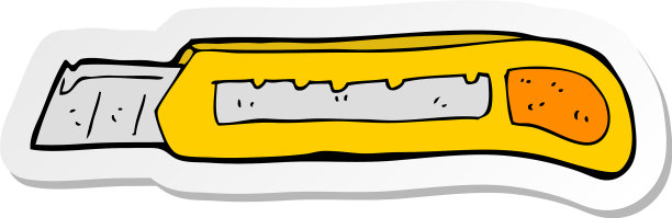 卡通刀贴纸图片下载