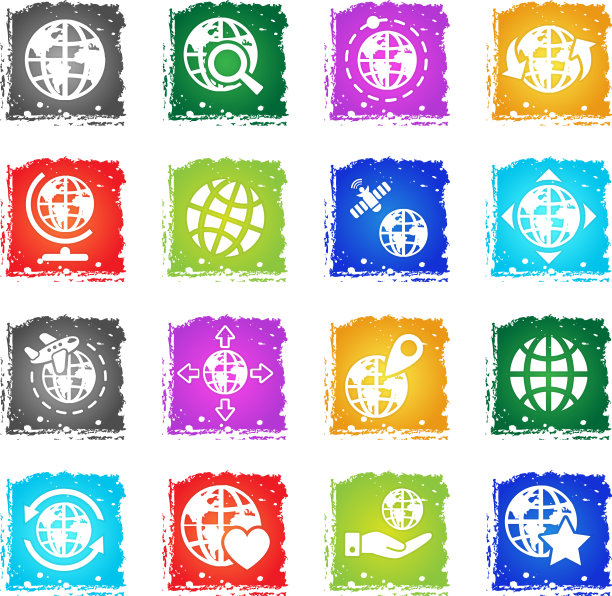 地球仪图标设置图片下载