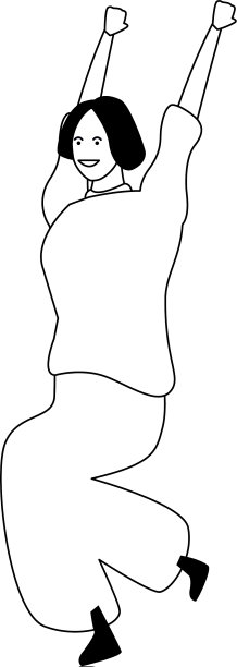 快乐女人跳舞卡通图片下载