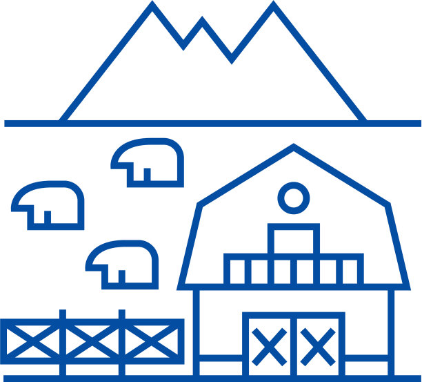 农场在托斯卡纳线图标概念农场在托斯卡纳图片下载