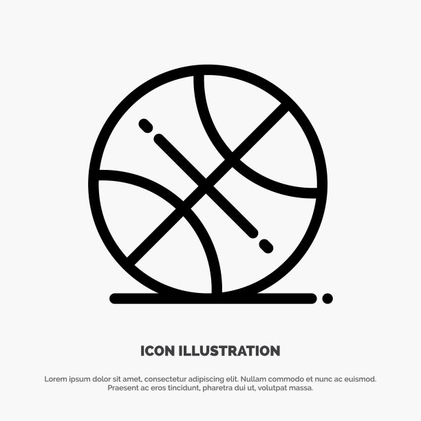 美国篮球运动线图标图片下载