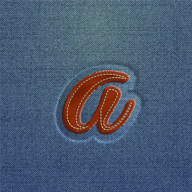 用粗斜纹棉布做成的字体图片下载