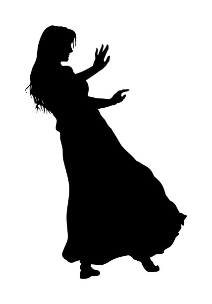 东方肚皮舞女卖弄风情剪影图片下载
