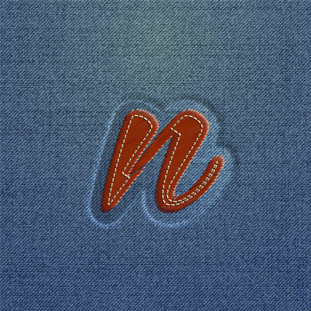 用粗斜纹棉布做成的字体图片下载