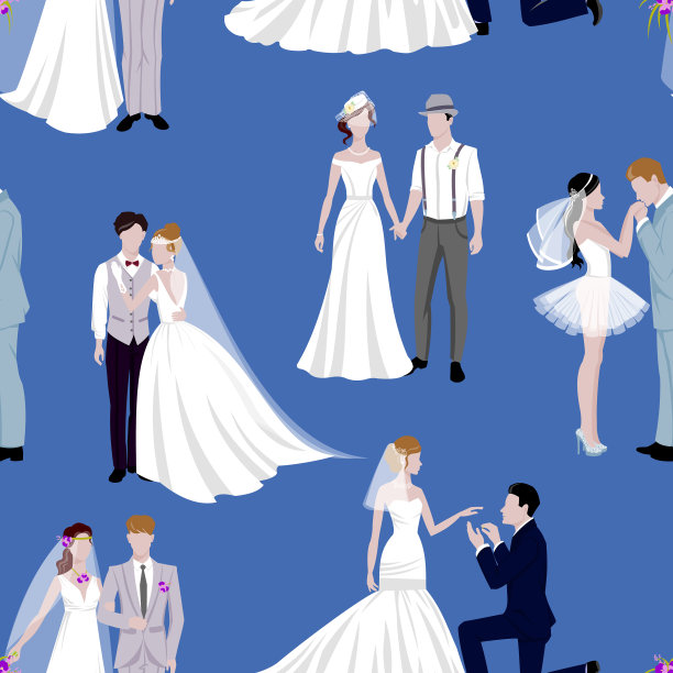 新婚夫妇在室内拥抱图片下载