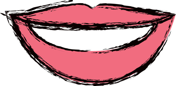 模糊的桃红唇缘图片下载