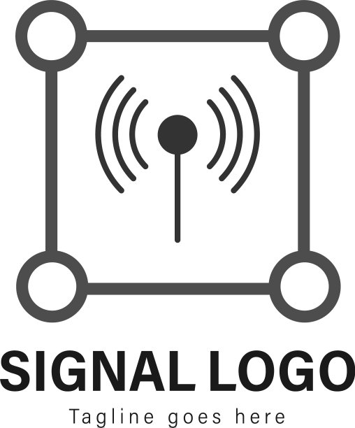 带有信号的信号logo模板设计图片下载