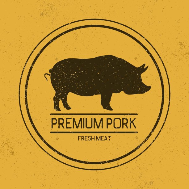 猪的黑色标记猪的轮廓图片下载