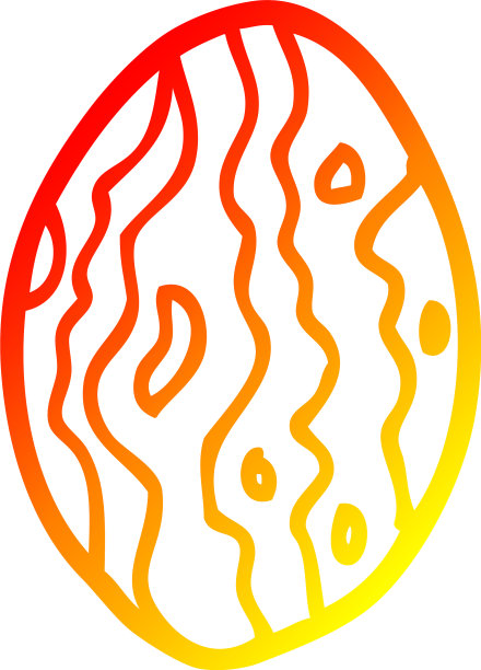 温暖的梯度线绘制卡通杏仁坚果图片下载